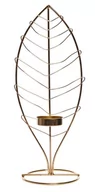 Świeczniki - Liść metal średni świecznik - miniaturka - grafika 1