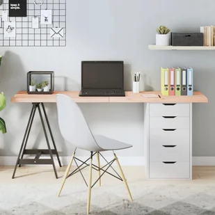 vidaXL Blat stołu, 160x60x4 cm, surowe drewno dębowe - Blaty meblowe i parapety okienne - miniaturka - grafika 1