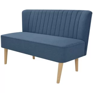 vidaXL Sofa 117x55,5x77 cm, niebieski materiał - Sofy i kanapy - miniaturka - grafika 1