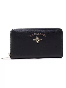 U.S. POLO ASSN. Duży Portfel Damski Stanford L Zip Wallet BEUSS5184WVP000 Czarny - Portfele - miniaturka - grafika 1