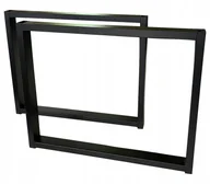 Meble modułowe i akcesoria - Nogi metalowe Do stołu Loft Industrial czarne 60x47 cm Profil 4x2 cm 2 szt - miniaturka - grafika 1
