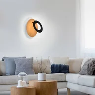Lampy ścienne - Paul Neuhaus Nevis kinkiet LED wykonany z drewna, okrągły - miniaturka - grafika 1