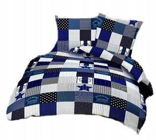 pościel kora lux 160x220 + 2 poszewki K 282-1 ala patchwork granat - Pościel pościel kora lux 160x220 + 2 poszewki K 282-1 ala patchwork granat - Pościel - miniaturka - grafika 1