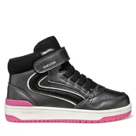 Buty dla dziewczynek - Sneakersy Geox J Washiba J56HXA 000NF C9325 S Szary - miniaturka - grafika 1