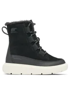 Buty dla dziewczynek - Sorel Śniegowce Explorer™III Lace Wp 2088512010 Czarny - miniaturka - grafika 1
