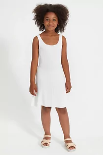 Sukienki - Guess sukienka dziecięca kolor biały midi rozkloszowana - grafika 1
