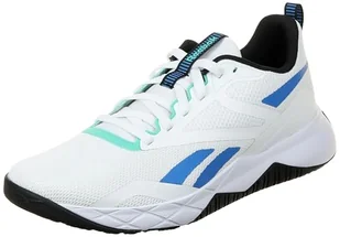 Reebok Męskie tenisówki NFX, obuwie białe/niebieskie/czarne, 45 EU, Obuwie białe kinetyczne niebieskie czarne, 45 EU - Trampki męskie - miniaturka - grafika 1