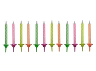 Dekoracje sali - GAM Świeczki urodzinowe neonowe - 24 szt. EK21222 - miniaturka - grafika 1