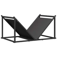 Wózki magazynowe - vidaXL Stojak na drewno opałowe 70x43x34,5 cm Stal walcowana na zimno - miniaturka - grafika 1