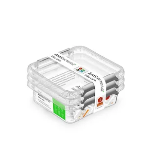 Moxom Komplet Pojemników 0,6L 3 szt Antybakteryjne Moxom Mikrosrebro Bezpieczne 3019 - Pojemniki kuchenne - miniaturka - grafika 1