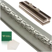 Bransolety męskie - Gruba Bransoletka Srebrna Męska Splot Królewski 22Cm/7Mm Pr. 925 + Gratisy - miniaturka - grafika 1