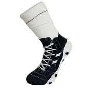 Skarpetki męskie - SKARPETY BUTY PIŁKARSKIE BIAŁE CZARNE SKARPETKI SPORTOWE GETRY 38-45 - miniaturka - grafika 1