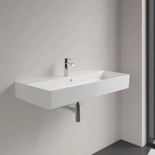 Villeroy & Boch Memento 2.0 Umywalka wisząca 100x47 cm z otworem na baterię z przelewem z powłoką CeramicPlus weiss alpin 4A22A5R1 - Umywalki - miniaturka - grafika 1