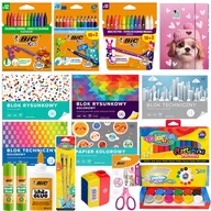 Przybory szkolne - MEGA zestaw wyprawka do przedszkola dla dziewczynki, BIC, XXL 74 elementy - miniaturka - grafika 1