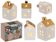 Ozdoby bożonarodzeniowe - Ceramiczny domek świąteczny LED – dekoracja - miniaturka - grafika 1