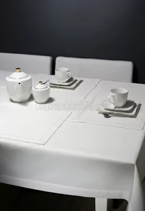 Obrus 120 x 220 Plamoodporny z Mereżką wz. 240_Bia - Obrusy i serwetki - miniaturka - grafika 4