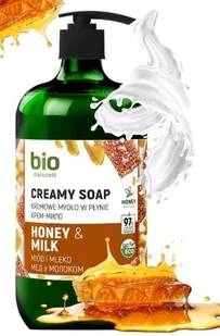 Bio Naturell Kremowe Mydło w Płynie Miód i Mleko 946ml - Mydła - miniaturka - grafika 1