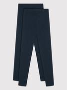 Spodnie i spodenki dla dziewczynek - Name it Komplet 2 par legginsów 13180828 Granatowy Slim Fit - miniaturka - grafika 1