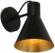 Lampy ścienne - Czarny industrialny metalowy kinkiet - 12X K105 Wajos - miniaturka - grafika 1