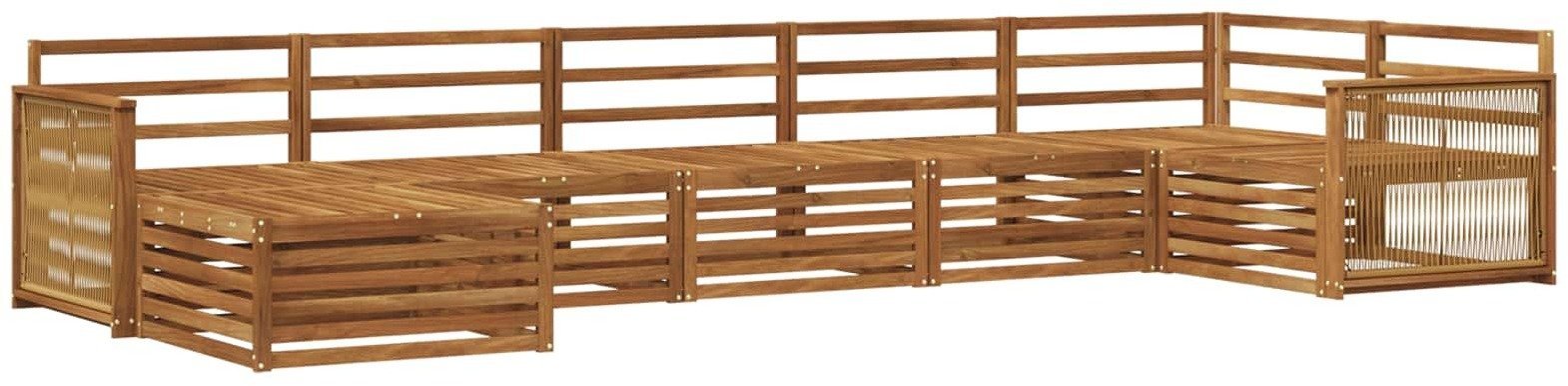 vidaXL Zestaw sof na zewnątrz 7 pcs naturalny