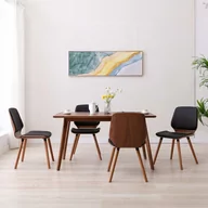 Krzesła - vidaXL Krzesła stołowe, 4 szt., czarne, sztuczna skóra - miniaturka - grafika 1