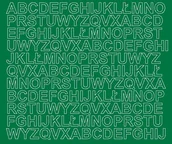 Pasmanteria - Litery samoprzylepne matowe, zielone, 1,5 cm - miniaturka - grafika 1