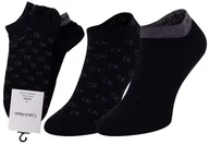 Skarpetki męskie - CALVIN KLEIN SKARPETKI STOPKI MĘSKIE 2 PARY BLACK 701218715 001 - Rozmiar: 39-42 - miniaturka - grafika 1