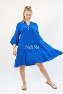 Sukienki - Muślinowa sukienka z guzikami Sara Chabrowa UNI - miniaturka - grafika 1