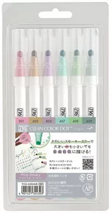KURETAKE Pisaki zakreślacze Clear Color Dot Smoky - Kredki, ołówki, pastele i pisaki - miniaturka - grafika 1