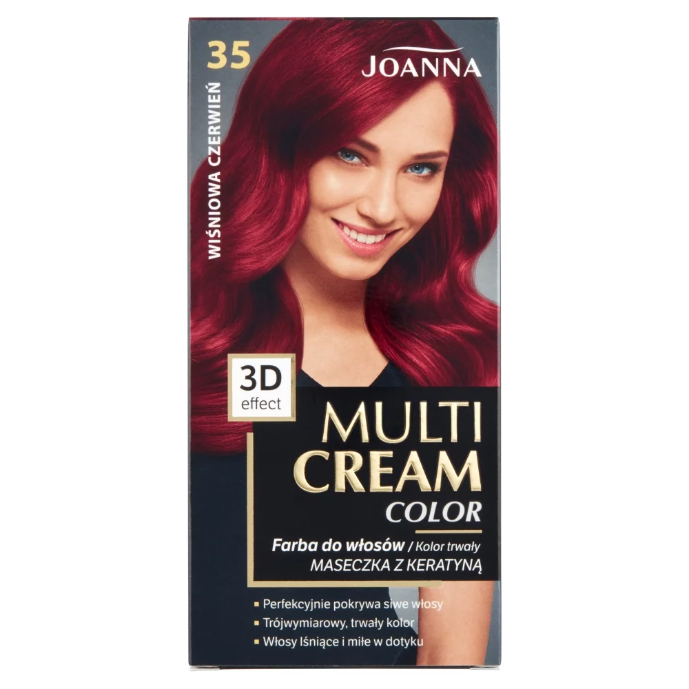 Joanna Multi Cream color Farba do włosów 35 Wiśniowa czerwień  59523