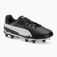 Piłka nożna - Buty piłkarskie dziecięce PUMA King Match FG/AG puma black/puma white - miniaturka - grafika 1