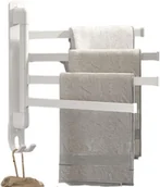 Wieszaki łazienkowe - Samoprzylepny wieszak na ręczniki ze stali nierdzewnej z obrotem o 180° i 4 ramionami do łazienki i kuchni - miniaturka - grafika 1