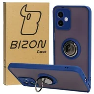 Etui i futerały do telefonów - Bizon Etui Case Hybrid Ring do Motorola Moto G14, granatowe - miniaturka - grafika 1