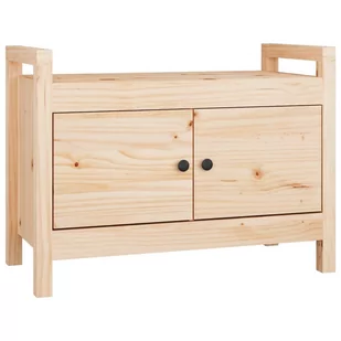 Lumarko Ławka do przedpokoju, 80x40x60 cm, lite drewno sosnowe - Ławki do przedpokoju - miniaturka - grafika 3