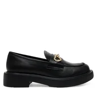 Półbuty damskie - Loafersy LOVE MOSCHINO JA10394G1MIA0000 Czarny - miniaturka - grafika 1