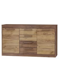 Komody - Komoda 2D4S MXS-08 Maximus MebloCross Dąb Artisan / Biały Połysk - miniaturka - grafika 1