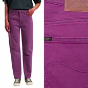 Spodnie damskie - Lee CAROL REGULAR Foxy Violet MOM JEANS AMARANTOWE SPODNIE 7/8 W28 L33 - miniaturka - grafika 1