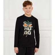 Koszulki dla chłopców - HUGO KIDS Longsleeve Regular Fit - miniaturka - grafika 1