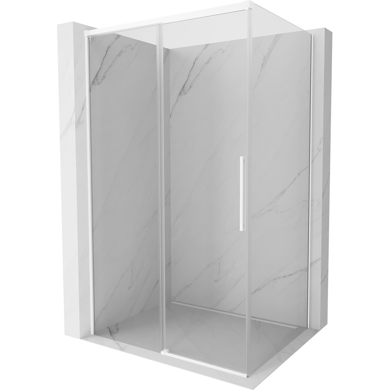 Mexen Rox kabina prysznicowa rozsuwana 100 x 85 cm, transparent, biała - 8C2-100-085-20-00