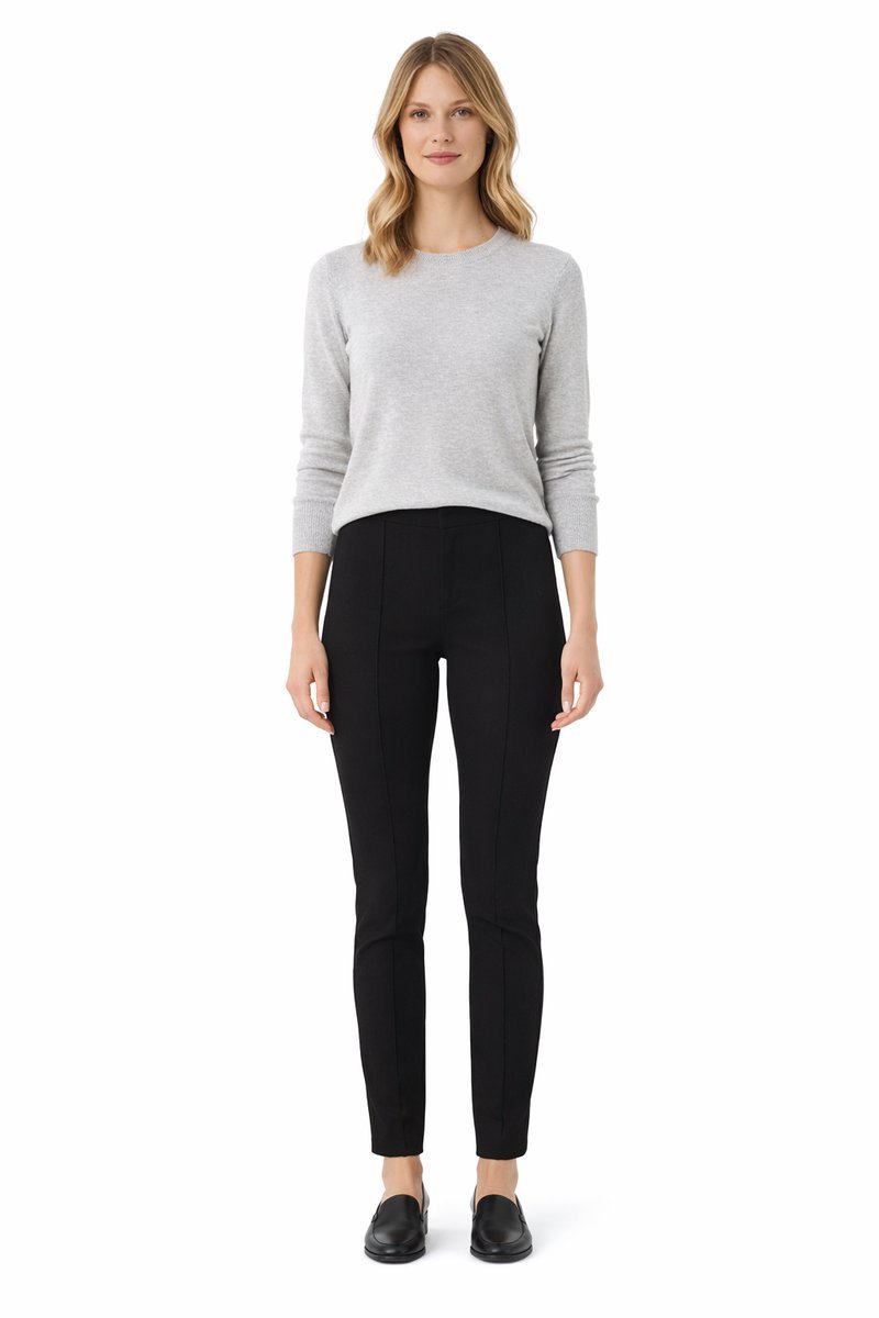 CALVIN KLEIN JEANS CZARNE LEGGINSY Z WYSZCZUPLAJĄCYMI SZWAMI 38 I4A