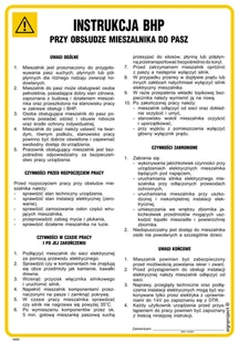 IAI02 INSTRUKCJA BHP PRZY OBSŁUDZE MIESZALNIKA DO PASZ, FN - FOLIA SAMOPRZYLEPNA; (245X350MM) - Instrukcje stanowiskowe BHP - miniaturka - grafika 1