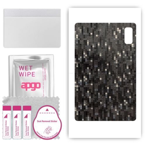 folia naklejka skórka strukturalna na TYŁ do HTC A103 Plus - Carbon Pixel Czarny - apgo SKINS