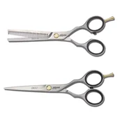 Nożyczki fryzjerskie - Jaguar Pre Style Ergo, zestaw nożyczek dla fryzjera, nożyczki 5.5' + degażówki 5.5' - miniaturka - grafika 1