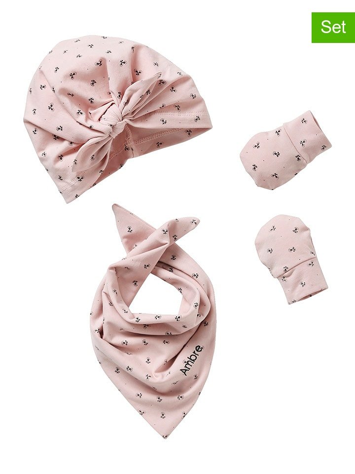 vertbaudet 4-częściowy zestaw w kolorze jasnoróżowym