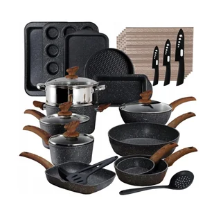 Zestaw garnków zestaw patelni indukcja 30-cz. KITCHEN ACADEMY - Zestawy garnków i patelni - miniaturka - grafika 1
