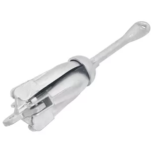 vidaXL Składana kotwica, srebrna, 6 kg, żeliwo ciągliwe - Żeglarstwo - miniaturka - grafika 1