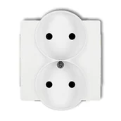 Gniazdka elektryczne - Karlik Gniazdo Podwójne bez uziemienia Deco (mechanizm) DGPR-2 - miniaturka - grafika 1