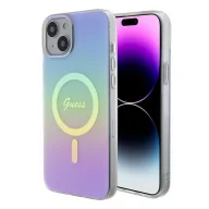 Etui i futerały do telefonów - Etui Guess IML Iridescent MagSafe do iPhone 15 Plus - fioletowe - miniaturka - grafika 1