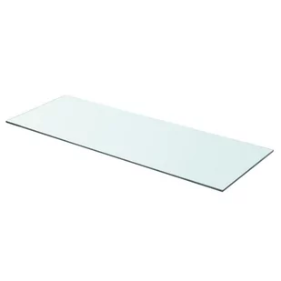 Półka szklana, bezbarwny panel, 80x30 cm - Półki do salonu - miniaturka - grafika 1