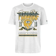 Czapki damskie - GREEN BAY PACKERS Czapka New Era NFL oversize T-shirt z nadrukiem sitodruku postarzana grafika zespołu biała unisex - miniaturka - grafika 1